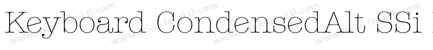 Keyboard CondensedAlt SSi Bold Condensed Alternate字体转换
